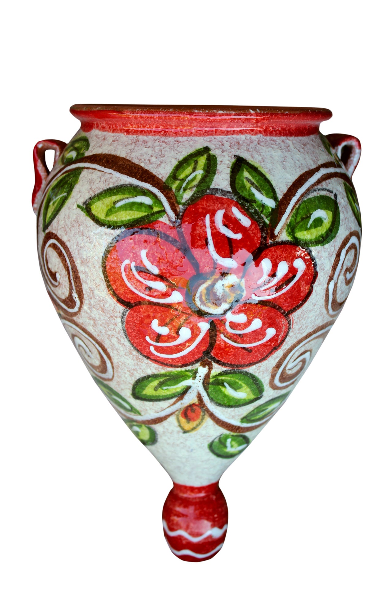 Wall Planter - Spanish Orza (Spanish Rose) - Hand Painted in Spain